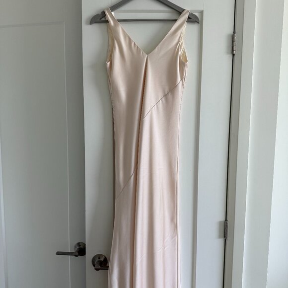 Revolve "Line and Dot" Off-White Silk Dress - Small - Picture 1 of 2